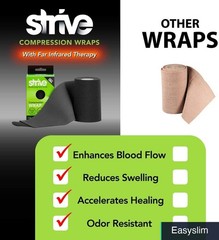 Infrared Compression Wrap 4 x 60 Inches Black Adjustable Support