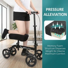 Knee Scooter Cushion Pad- Soft Plush Memory Foam Cushion with Removable Cover…