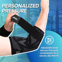 Elbow Sleeve Brace Wrap Adjustable Support Arm Arthritis Tendonitis Pain Relief