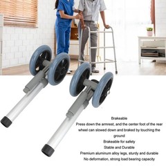 Walker Wheels Flexible Height Replacement Walker Feet Caster with Brake Wheel