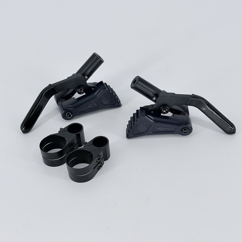Newton Wheelchair Push Lock Brakes Pair w/ Clamps Helio C2 A6 A7