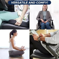 Gel Enhanced Memory Foam Seat Cushion Pillow Office Desk Chair Wheelchair, Black