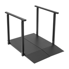 Wheelchair Ramp Home Step w/Handrails Doorways Stair Access Ramp 226.8kg/500lbs