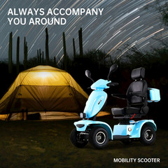 1000W 4-Wheel Heavy Duty Mobility Scooter for Seniors 500lbs 48V/20A 33 Miles