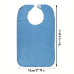 5 Pack Terry Cloth Adult Bibs/Senior Meal Time Clothing Protector w/Hook&Loop