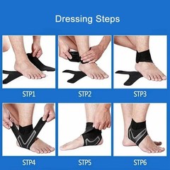 2PCS Adjustable Ankle Brace Compression Sleeve Support Fasciitis Pain Relief US