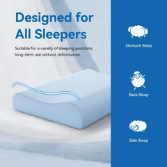 AM AEROMAX Firm Contour Memory Foam Pillow, Cervical Pillow for Neck Pain Rel…
