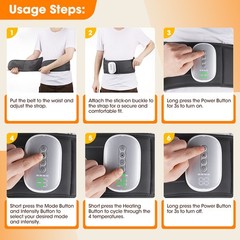 Heating Massage Decompression Belt Lumbar Support for Lower Back Pain Relief