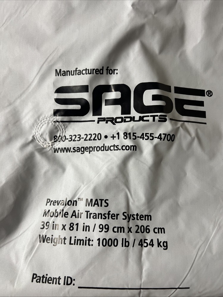 Sage Products 39″x81″ 1000lb Prevalon Mats Inflatable Mobile Air Transfer System