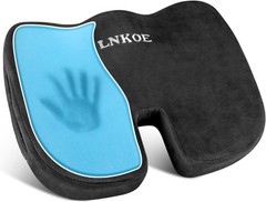 Gel Memory Foam Wheelchair Cushion, Pressure & Tailbone Pain Relief Seat Pad