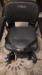 Pride GO-CHAIR MED Power Wheelchair Electric w/ Joystick, Seat Belt Black