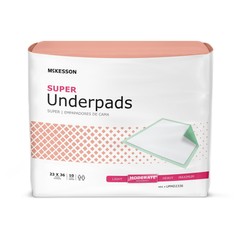 McKesson Super Disposable Underpad Fluff / Polymer 23X36″ UPMD2336 10 pads