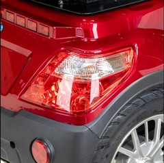 Red Bespoke Legacy 3 Wheel Scooter 400 lb capacity 15 mph max /charge Heavy Duty