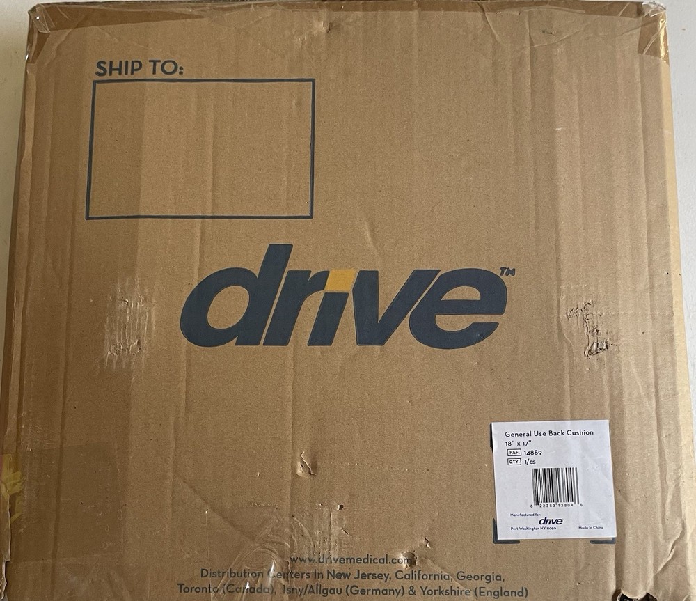 Drive Medical 14889 General Use Wheelchair Back Cushion Lumbar Support 18″ x 17″