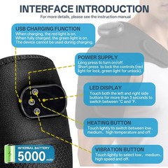 Cordless Shoulder Heating Pad, Heated Shoulder Brace with Vibration, Shoulder