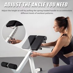 Roman Chair Back Extender – Angle & Height Dual Adjustable Hyperextension Ben…