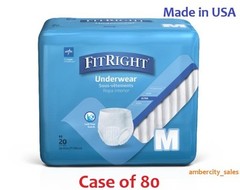 FitRight Ultra Protective Underwear Case of 80 Size: Medium – Waist Size 28″-40″