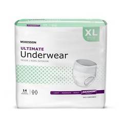 McKesson Adult Disposable Cloth Underwear Maximum Absorbency – Size XL 56 Count