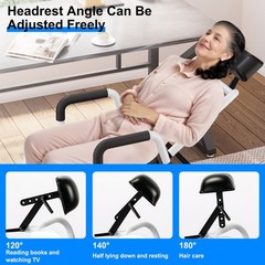 Shower Chair with Wheels, Adult Bedside Commode Chair with Headrest
