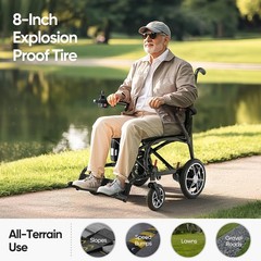 25.8lb Lightweight Carbon Fiber Electric Wheelchairs All Terrain Airline Approve