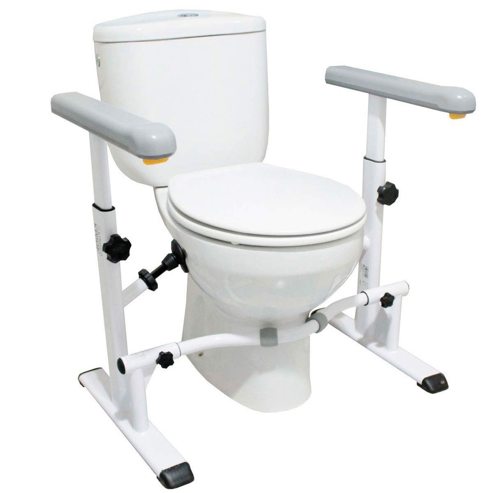 KMINA – Toilet Safety Rails for Seniors (330 lbs), Toilet Safety Frame with