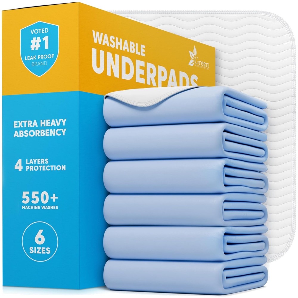 Quilted Incontinence Bed Pads 34×36 – 6 Pack