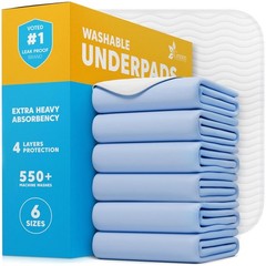 Quilted Incontinence Bed Pads 34×36 – 6 Pack