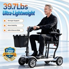 4 Wheel Folding Mobility Scooter Electric Power Wheelchairs Long Range 300LBS