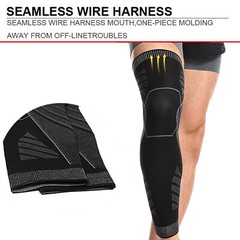 Full Leg Compression Sleeve Knee Support Brace Meniscus Tear Arthritis Pain Gym