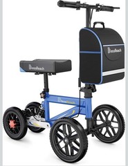 BlessReach All Terrain Foldable Knee Scooter Walker Compact Crutches Alternative