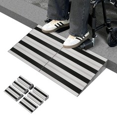 Nuvium 4″ Rise Modular Threshold Ramp for Doorways, Stable Wheelchair Ramp fo