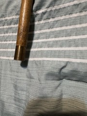 Vintage Wood Came With Brass Handle