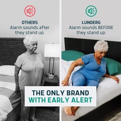 Lunderg Under Mattress Bed Alarm for Elderly Adults – Wireless Sensor Pad