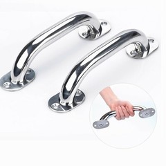 2X Marine Stainless steel 9 inch Grab Handle Removable Deck Base Boat Handrail