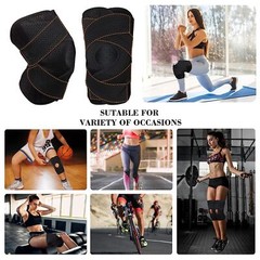 Knee Brace Adjustable Compression Support with Side Stabilizers for Pain Relief