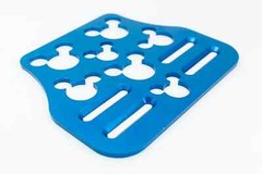 Mouse Head Universal Wheelchair Footplate 7″ x 6″ Front Bolt Fixed Blue