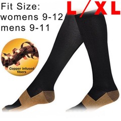 S-XXL Copper Infused Compression Socks 20-30mmHg Pain Relief Mens Womens Lot