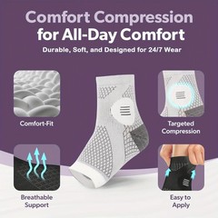 1 Pair Ankle Compression Socks Open Toe Foot Sleeve Arch Support Sports Brace