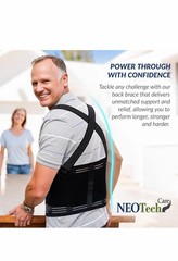 Back Brace with Suspenders for Work Industrial Lifting Safety Elastic L