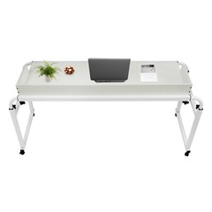 Height Adjustable Overbed Table, Overbed Table with Wheels, Over Bed Desk