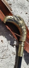 36” Brass Eagle Head Handle Walking Stick Cane Handmade Metal