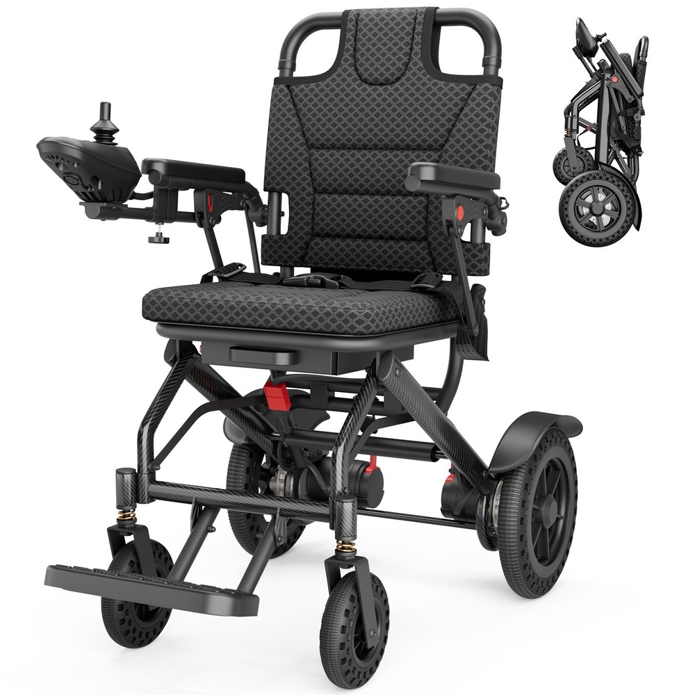 Lightweight 38Lb Foldable Electric Wheelchair Intelligent 300Lb All Terrain FDA