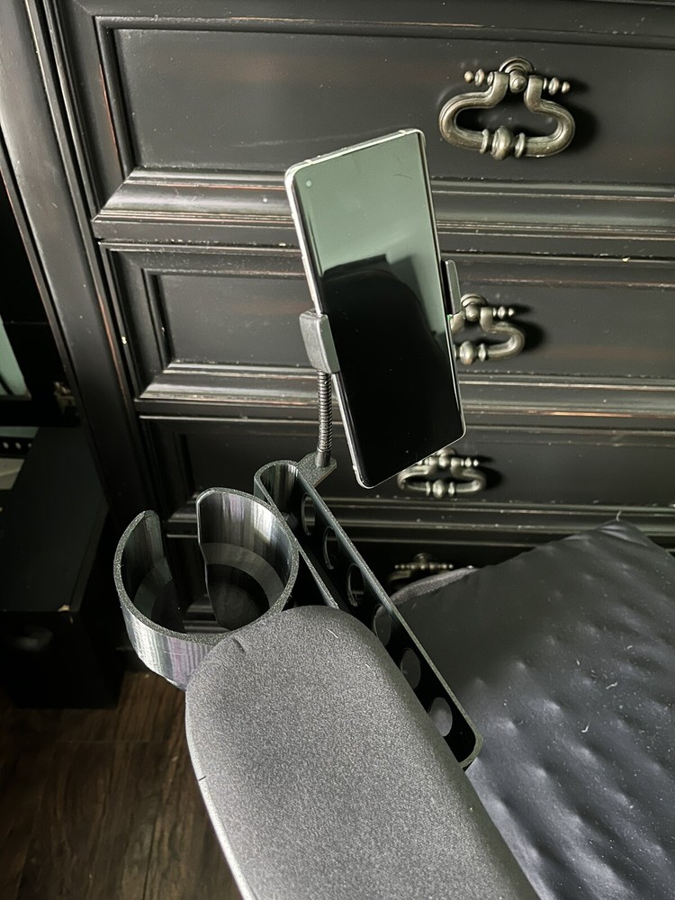 Cup Holder + Phone Holder + Basket Set Designed for Permobil Power Wheelchairs