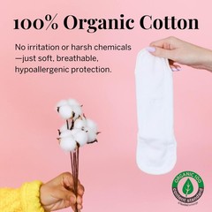 Pixie Cotton Cloth Pads for Feminine Care – 100% Organic Regular | 5-Pack