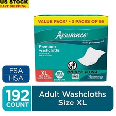 Premium XL Disposable Pre-Moistened Washcloths Adults Sensitive Skin Hygiene New
