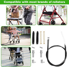 14Pcs Brake Cable Parts for Walkers Replace Drive Rollator Replacement Parts wi