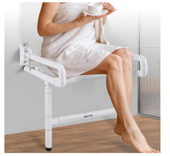 21” Folding Shower Seat Wall Mounted 660lb Fold Down with Spring No Instructions