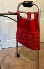Quilted Handmade Baseball Walker Organizer Cotton Fabric 16” w/7 pockets WO-134