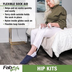FabLife Hip Kit Daily Living Aids for Mobility, 26″ Reacher, Metal Shoehorn