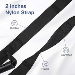 Multi-Loop Leg Lifter Strap 42 in Rigid Hand Strap Padded Foot Loop with 3 Hand